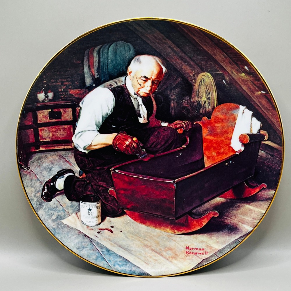 Norman Rockwell Grandpas‎ Gift Collector Plate 1987 Edwin M Knowles 8.5" Decor